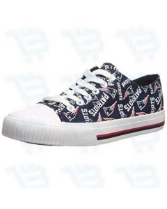 Foco Low Top Sneakers - Women's Size 7, White/Navy; EU: 37-38; Condition: NEW