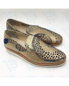 Free People Snake Eyes Metallic Loafers, Women's Size 11, Golden; EU: 41; Condition: NEW